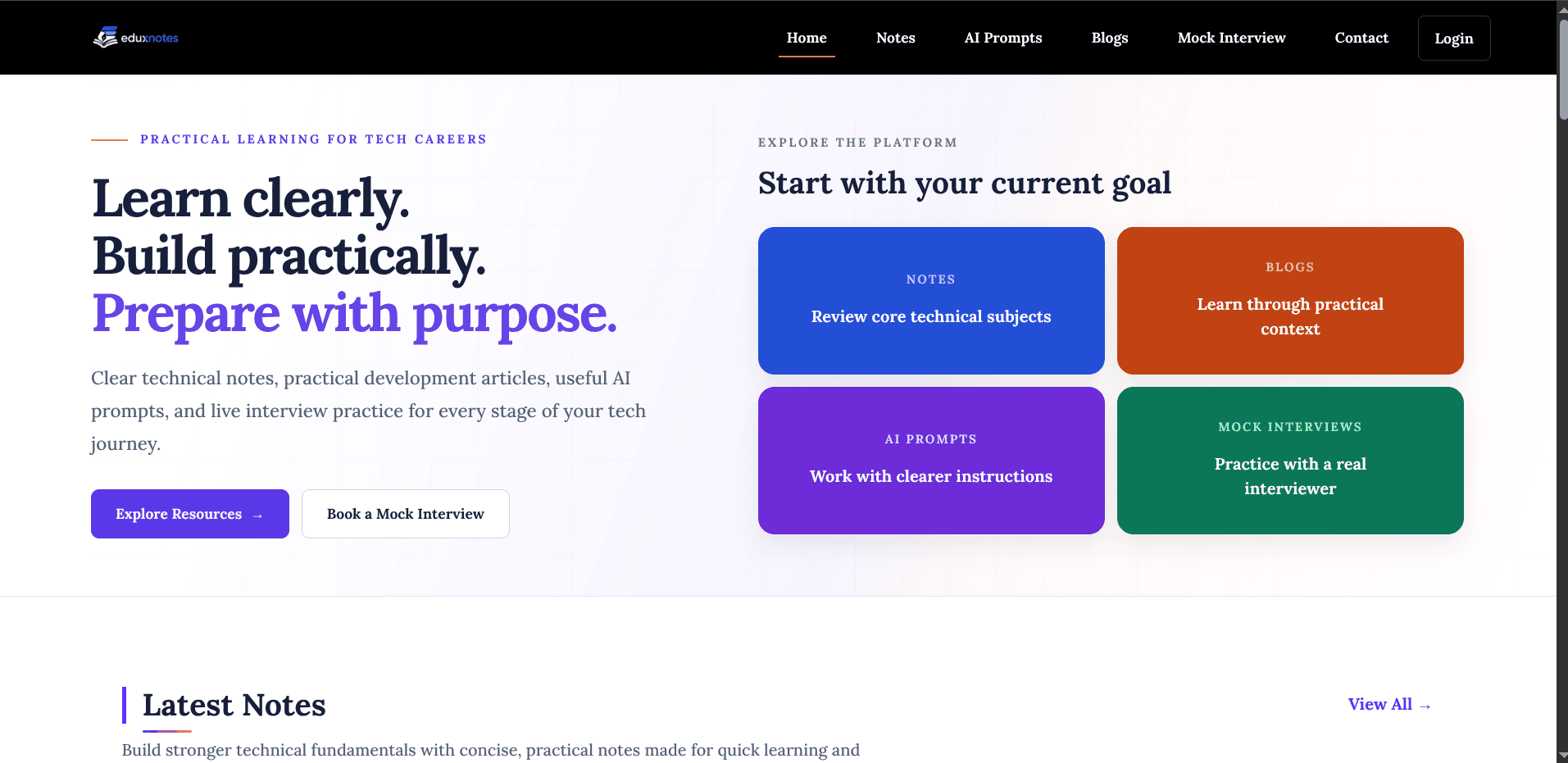 Eduxnotes Education Platform project preview