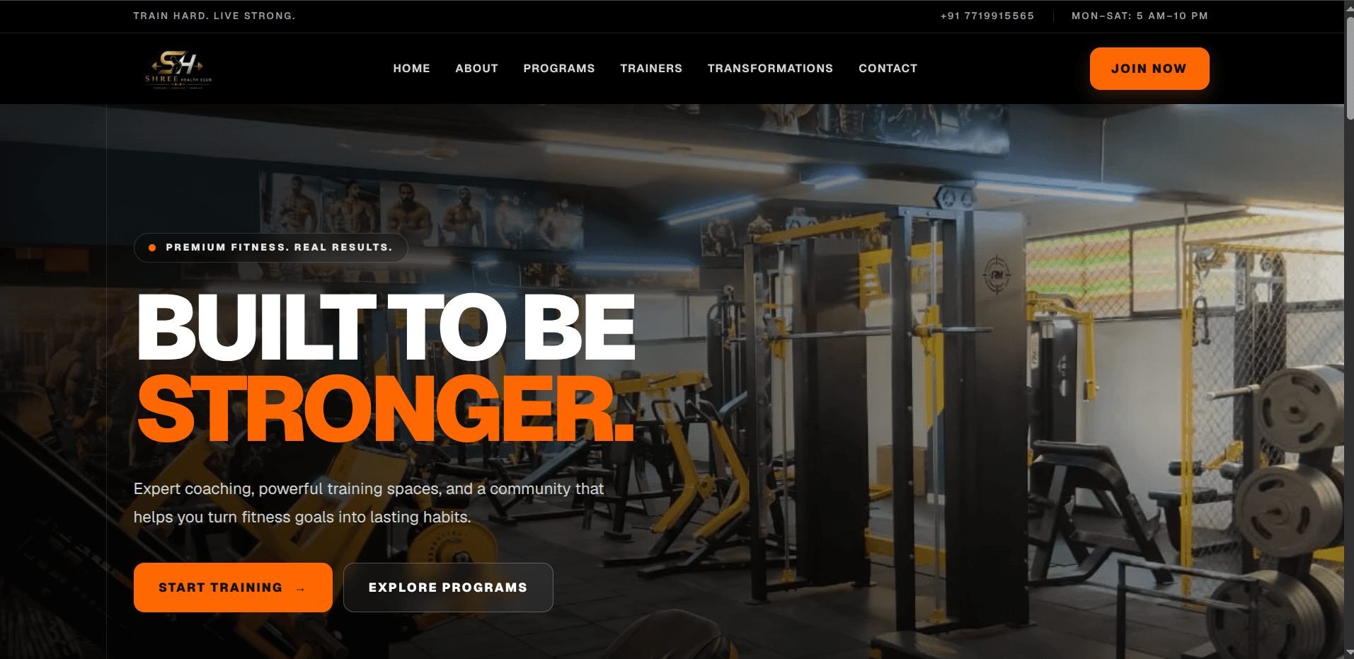 Shree Health Club project preview
